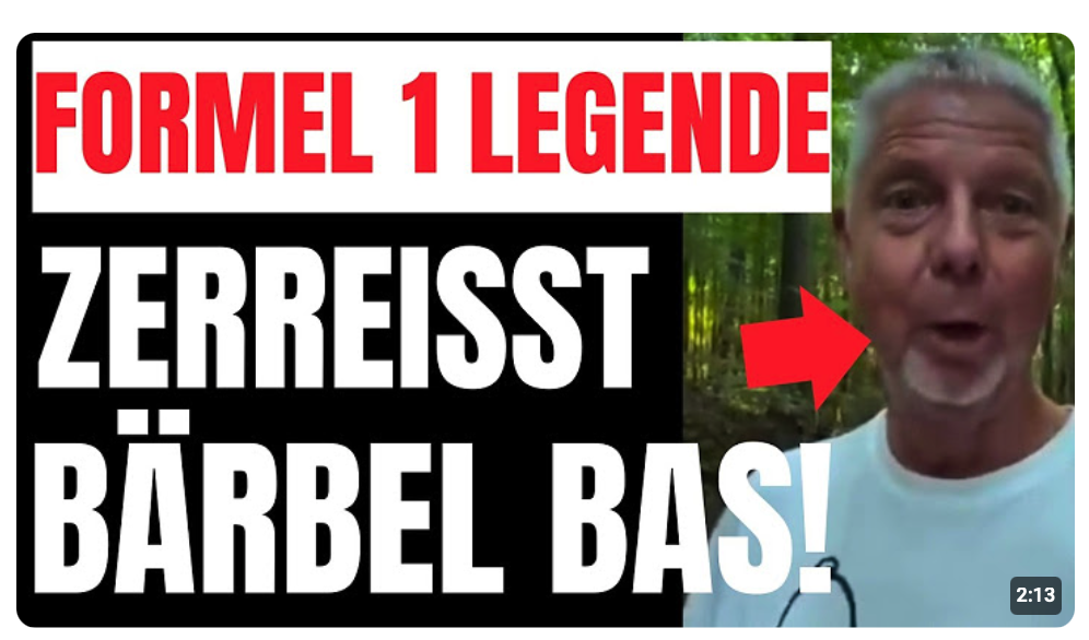 F1 LEGENDE zerreißt BAS! „Schreibt euch das hinter eure beiden LINKEN, ROT-GRÜN verklebten OHREN!“