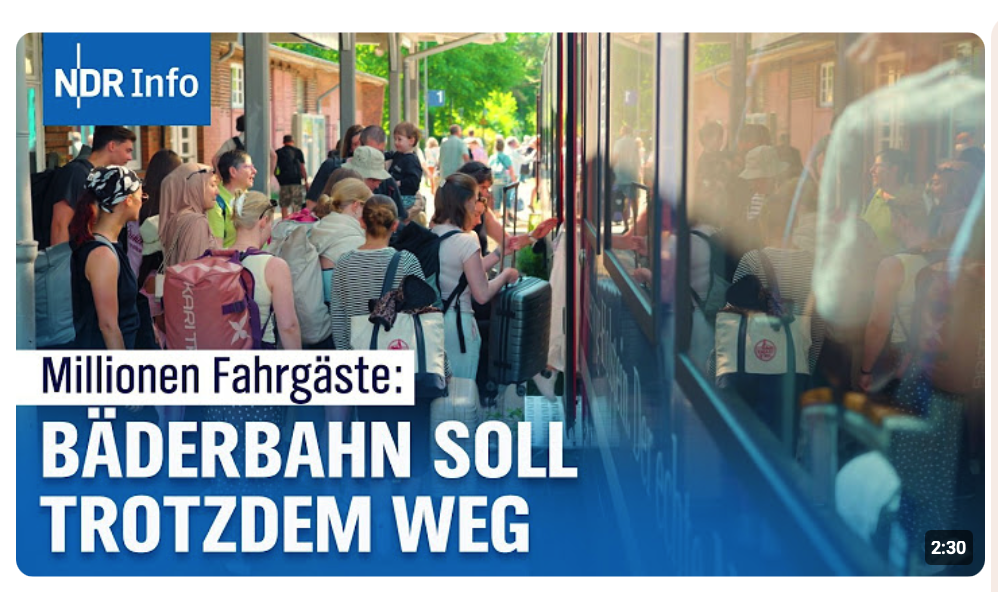 Trotz voller Züge: Bäderbahn an der Ostsee soll abgeschafft werden | NDR Info