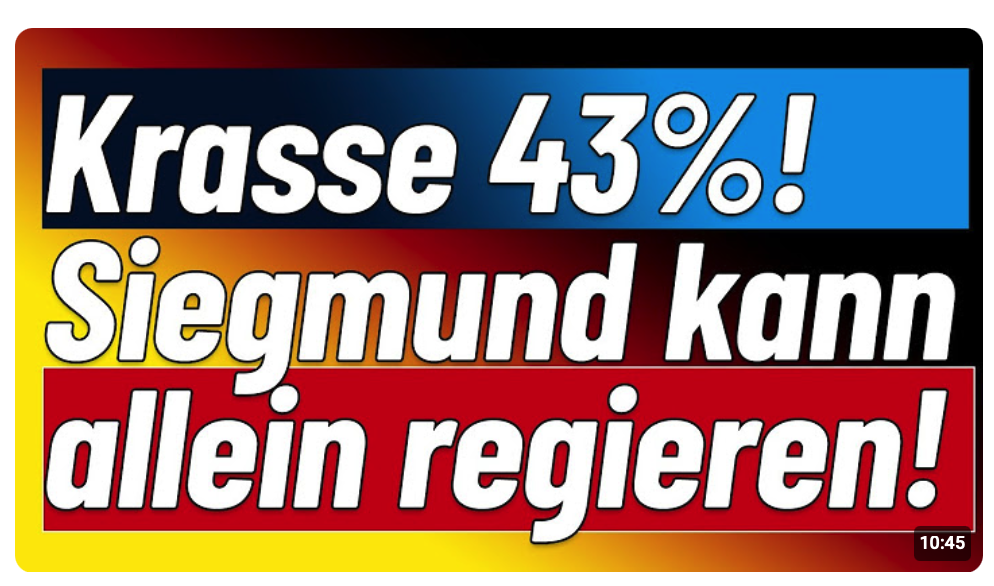 Alleinregierung! Morgen kommt eine neue Umfrage heraus. Quellen munkeln, dass diese so aussehen wird