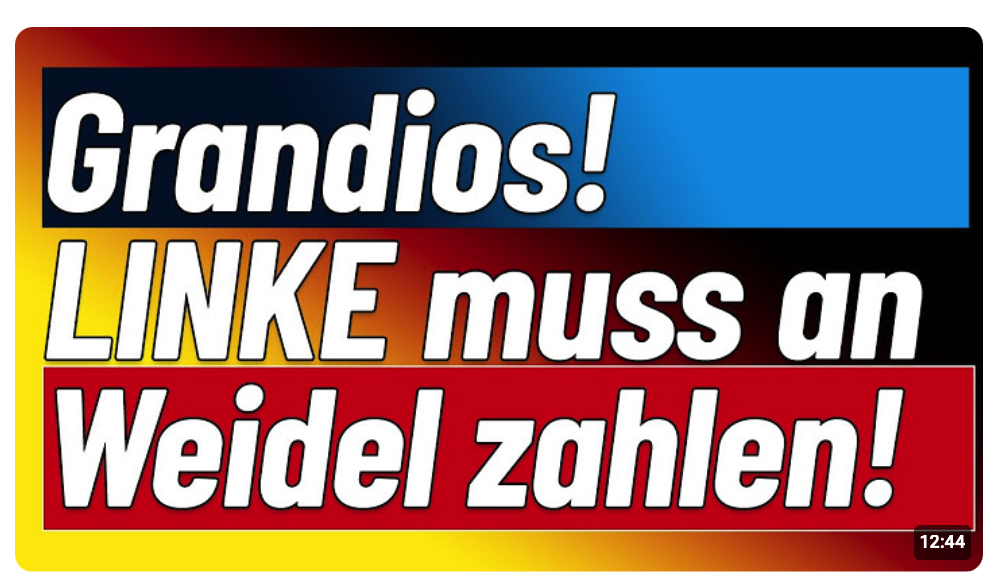 Das nenne ich mal eine Klatsche! Linken Chefin muss Weidel bezahlen! Wegen Fake NEWS! Genial!