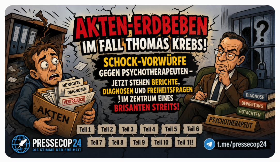 AKTEN-KNALL IM FALL THOMAS KREBS! SCHWERE VORWÜRFE GEGEN GUTACHTER – JETZT WACKELT DIE GRUNDLAGE DER UNTERBRINGUNG!