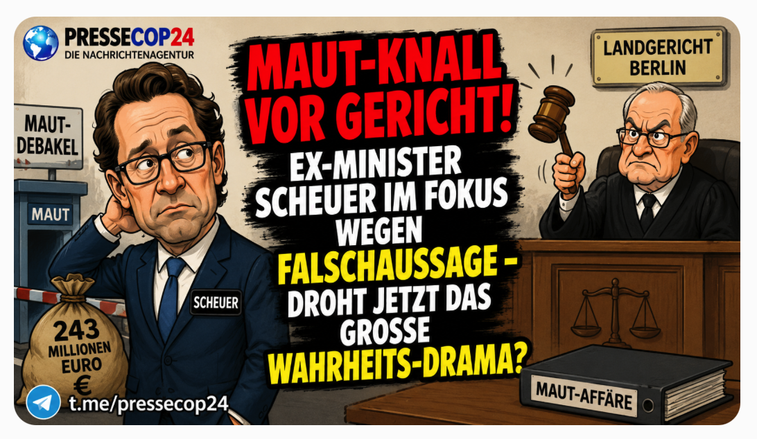 MAUT-KNALL VOR GERICHT! EX-MINISTER SCHEUER IM FOKUS WEGEN FALSCHAUSSAGE– DROHT JETZT DAS GROSSE WAHRHEITS-DRAMA?