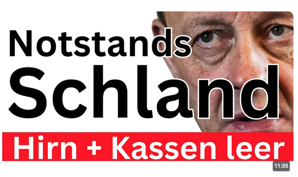 Kanzler Finanz-, Energie- und Hirn-Notstand 