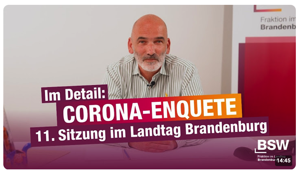 Christian Dorst: 11. Corona-Enquete-Sitzung – im Detail 