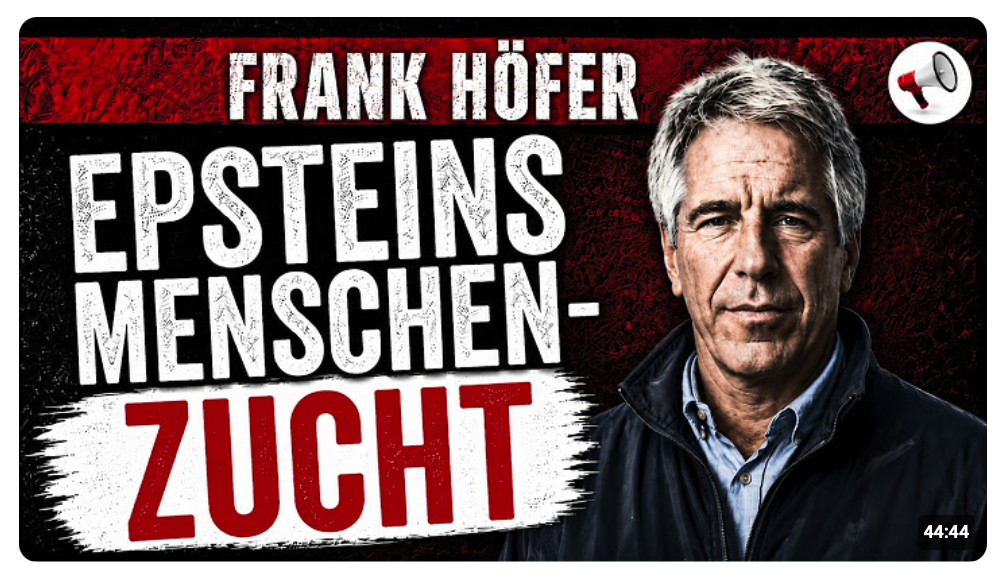 Die Erschaffung neuer Menschen – Das Brooklyn Project von Jeffrey Epstein | Frank Höfer im Interview