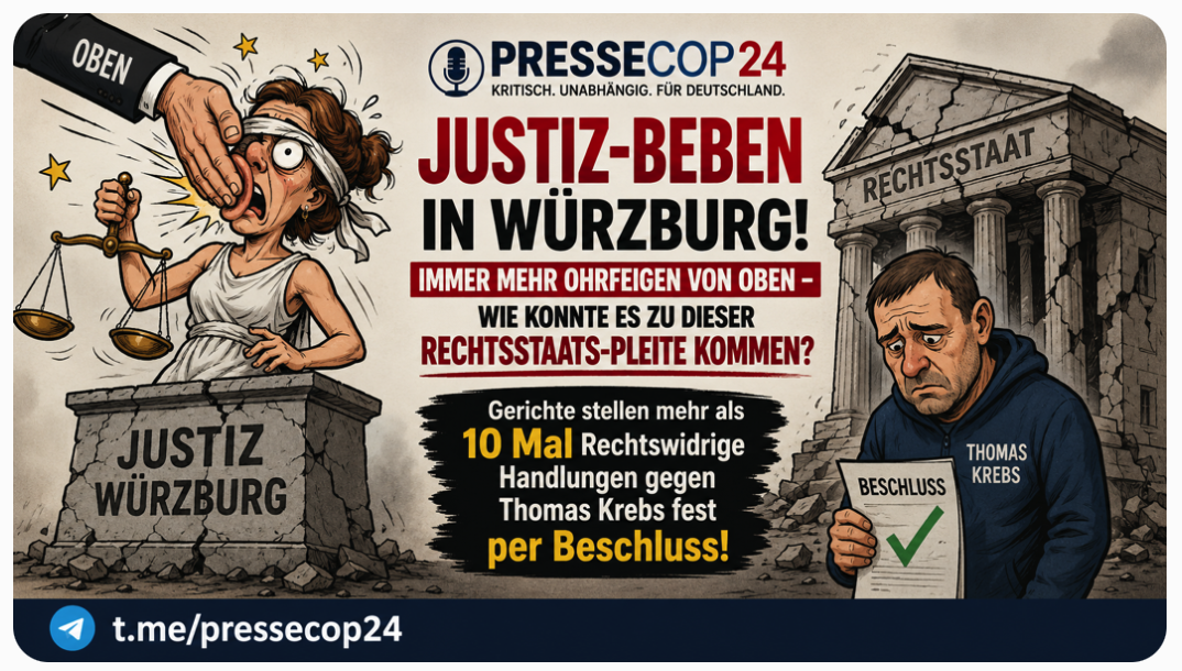JUSTIZ-BEBEN IN WÜRZBURG! IMMER MEHR OHRFEIGEN VON OBEN – WIE KONNTE ES ZU DIESER RECHTSSTAATS-PLEITE KOMMEN?