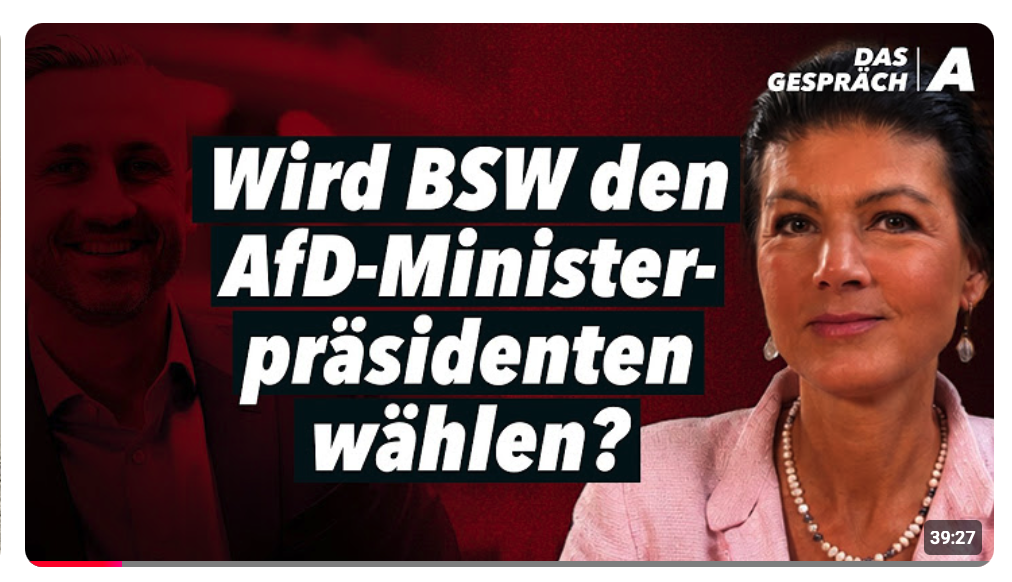 Brandmauer vor dem Einsturz? – Sahra Wagenknecht im Gespräch