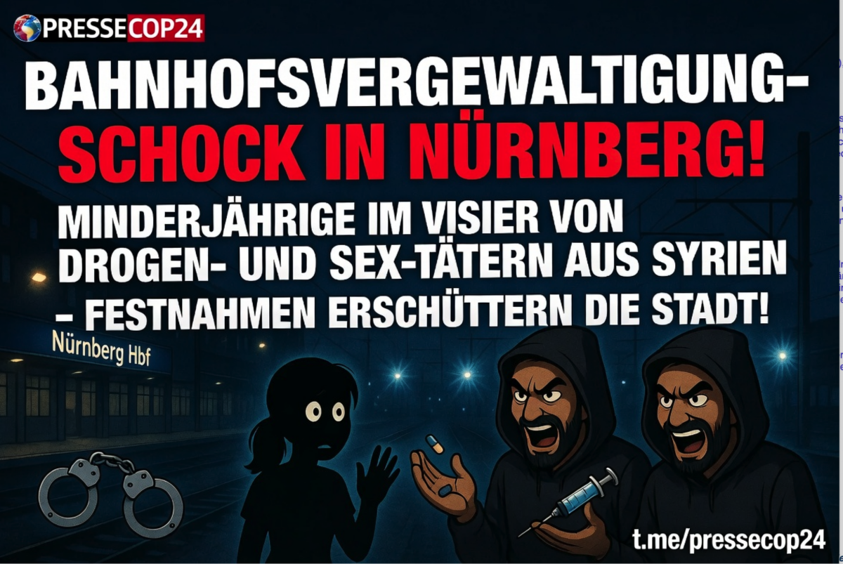 BAHNHOFSVERGEWALTIGUNG-SCHOCK IN NÜRNBERG! MINDERJÄHRIGE IM VISIER VON DROGEN- UND SEX-TÄTERN AUS SYRIEN– FESTNAHMEN ERSCHÜTTERN DIE STADT!