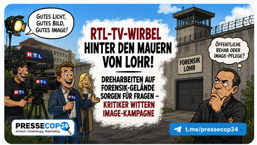 RTL-TV-WIRBEL HINTER DEN MAUERN VON LOHR! DREHARBEITEN AUF FORENSIK-GELÄNDE SORGEN FÜR FRAGEN – KRITIKER WITTERN IMAGE-KAMPAGNE