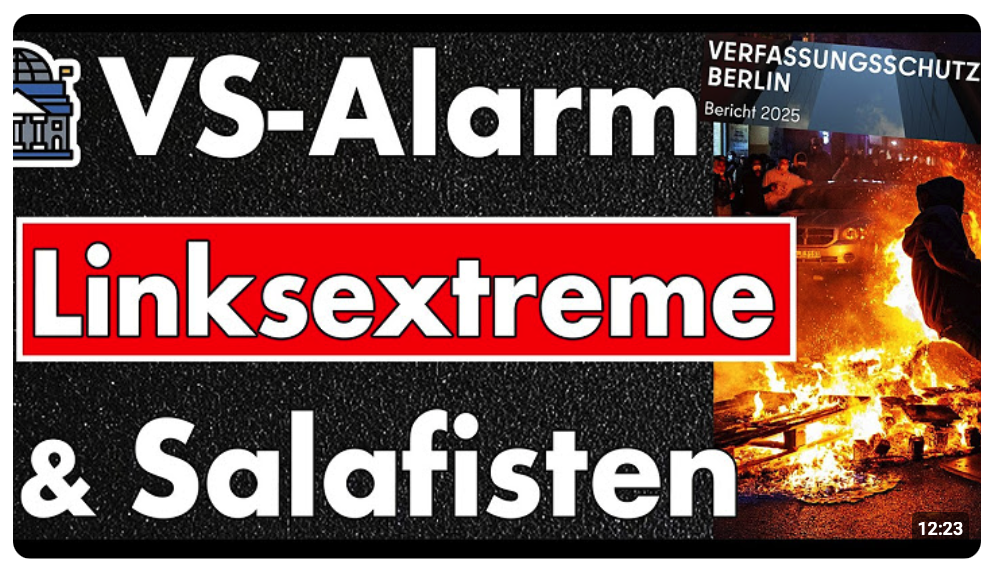 Verfassungsschutz schlägt Alarm: Linksextreme Nr. 1 & Salafisten-Welle in Berlin!