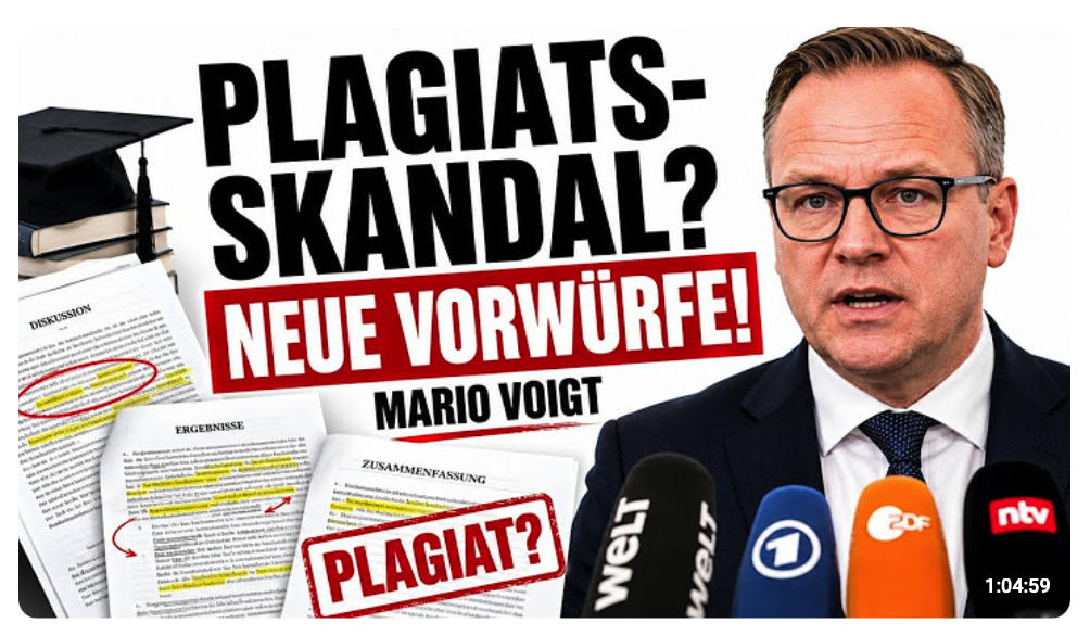 PLAGIATS-SKANDAL?   AfD-Pressekonferenz zum Fall Mario Voigt! 