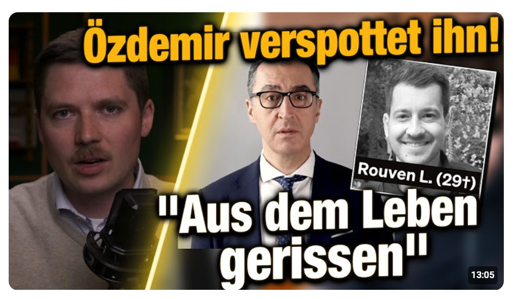 Özdemir verharmlost islamistischen Anschlag – „Aus dem Leben gerissen“ Rouven Laur