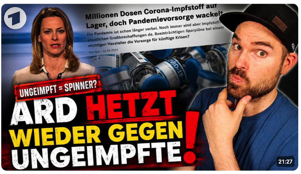 ARD hetzt wieder gegen Ungeimpfte !