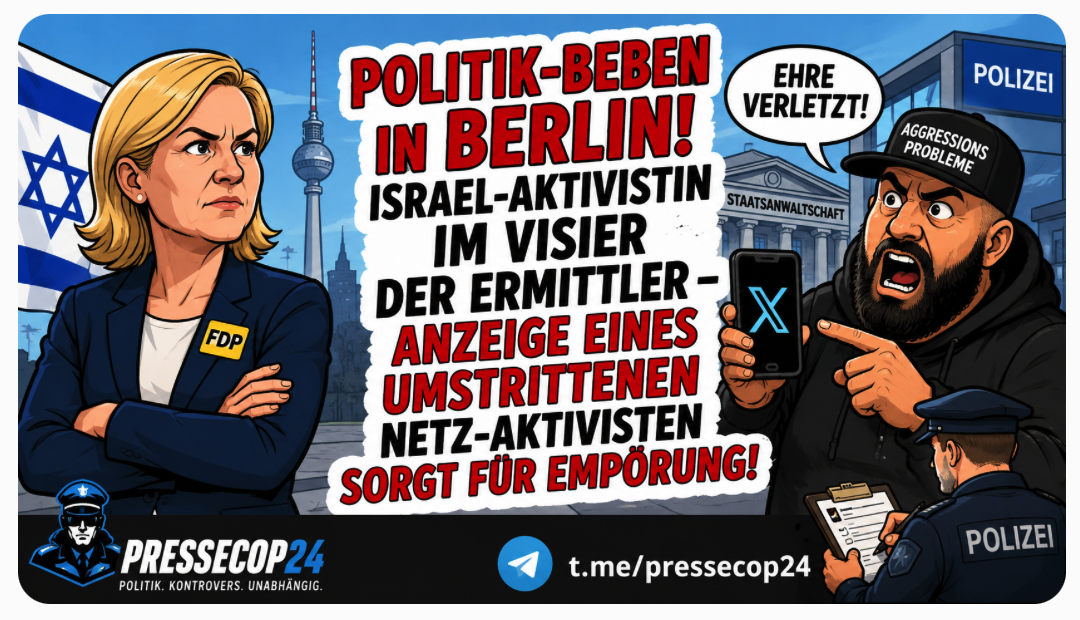 POLITIK-BEBEN IN BERLIN! ISRAEL-AKTIVISTIN IM VISIER DER ERMITTLER – ANZEIGE EINES UMSTRITTENEN NETZ-AKTIVISTEN SORGT FÜR EMPÖRUNG!