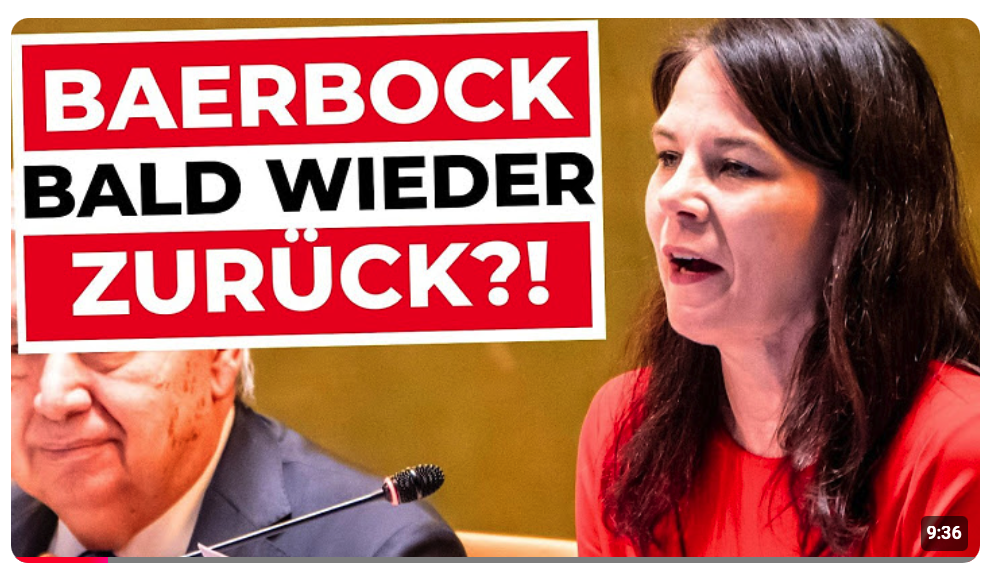UN-KLATSCHE: BAERBOCK KOMMT ZURÜCK: Albtraum für Steuerzahler | Außenpolitik Deutschland