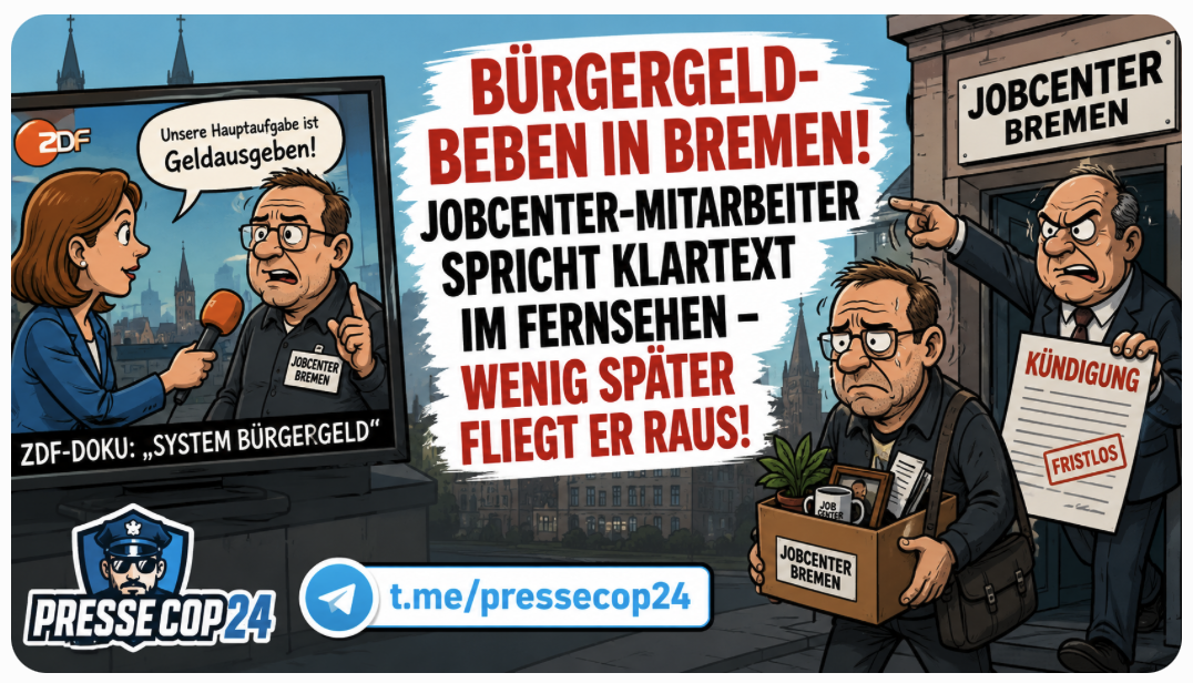 BÜRGERGELD-BEBEN IN BREMEN! JOBCENTER-MITARBEITER SPRICHT KLARTEXT IM FERNSEHEN – WENIG SPÄTER FLIEGT ER RAUS!