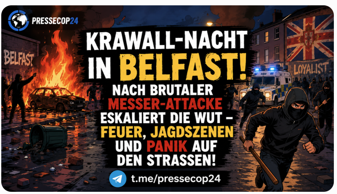 KRAWALL-NACHT IN BELFAST! NACH BRUTALER MESSER-ATTACKE ESKALIERT DIE WUT – FEUER, JAGDSZENEN UND PANIK AUF DEN STRASSEN!