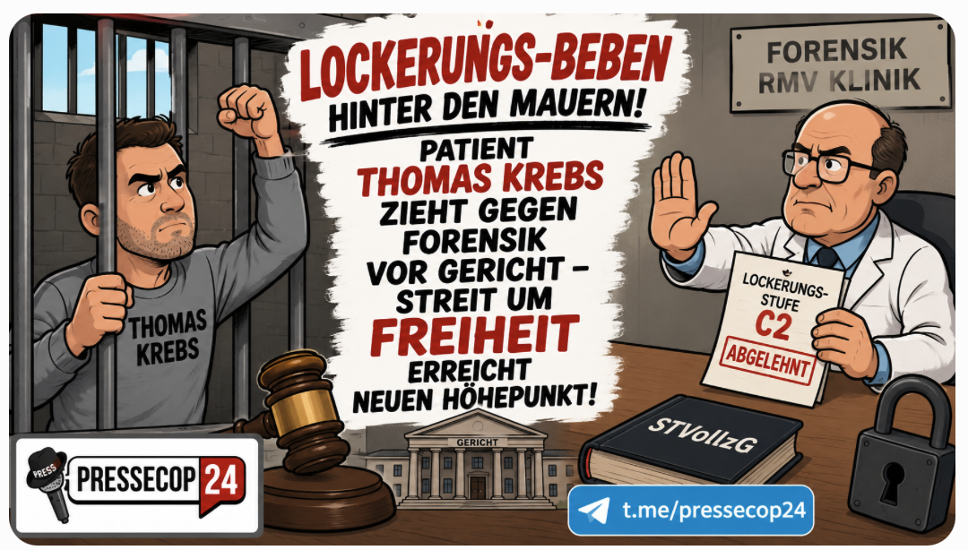 LOCKERUNGS-BEBEN HINTER DEN MAUERN! PATIENT THOMAS KREBS ZIEHT GEGEN FORENSIK VOR GERICHT – STREIT UM FREIHEIT ERREICHT NEUEN HÖHEPUNKT!