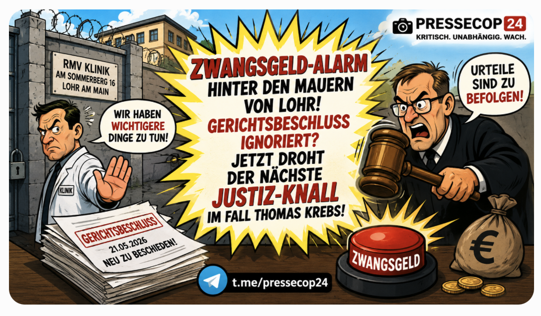 ZWANGSGELD-ALARM HINTER DEN MAUERN VON LOHR! GERICHTSBESCHLUSS IGNORIERT? JETZT DROHT DER NÄCHSTE JUSTIZ-KNALL IM FALL THOMAS KREBS!