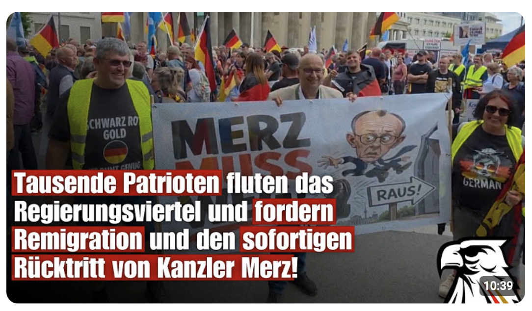 Tausende Patrioten fordern Remigration und den sofortigen Rücktritt von Kanzler Merz!