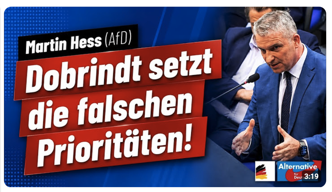 Martin Hess (AfD): „Dobrindt setzt die falschen Prioritäten!“