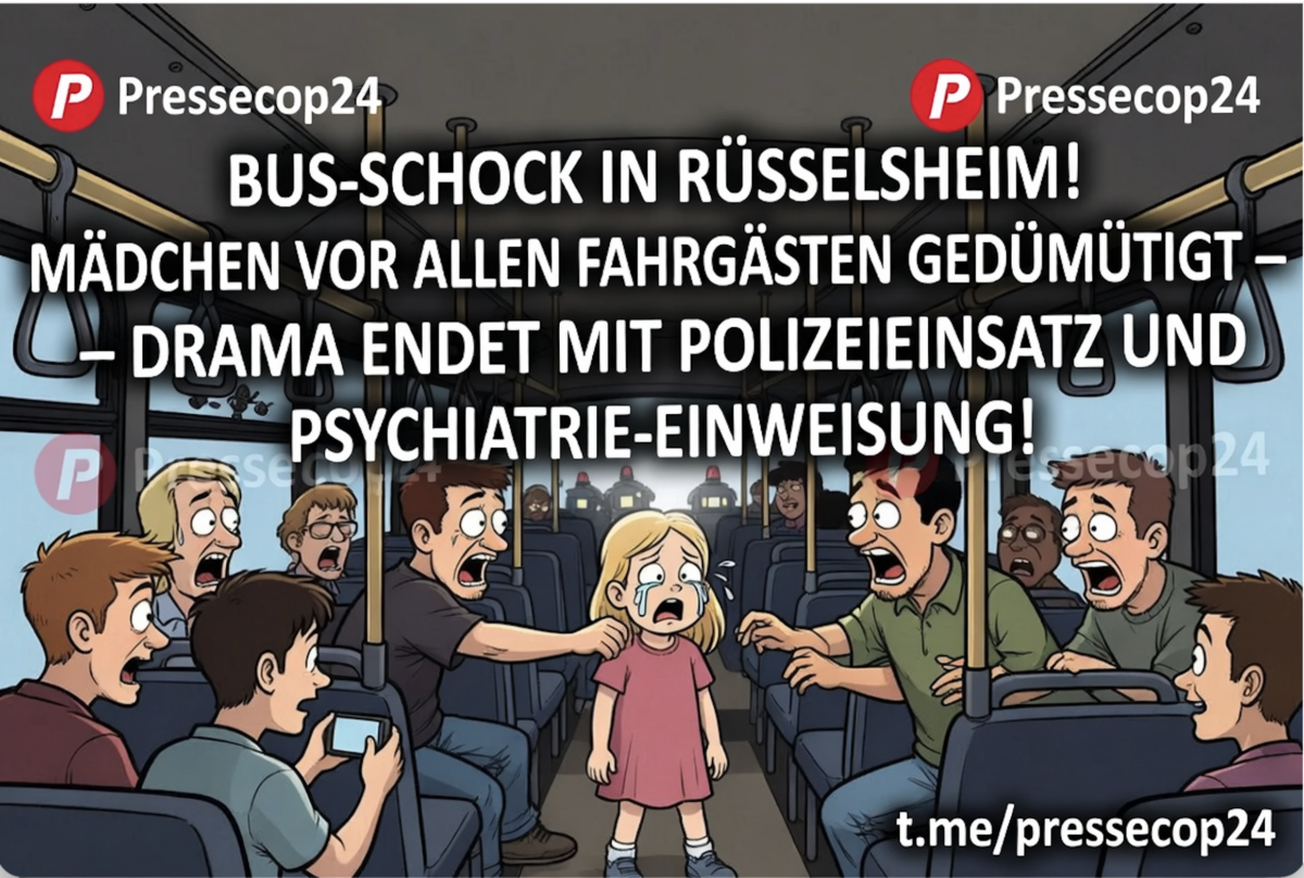 BUS-SCHOCK IN RÜSSELSHEIM! MÄDCHEN VOR ALLEN FAHRGÄSTEN GEDÜTIGT – DRAMA ENDET MIT POLIZEIEINSATZ UND PSYCHIATRIE-EINWEISUNG!