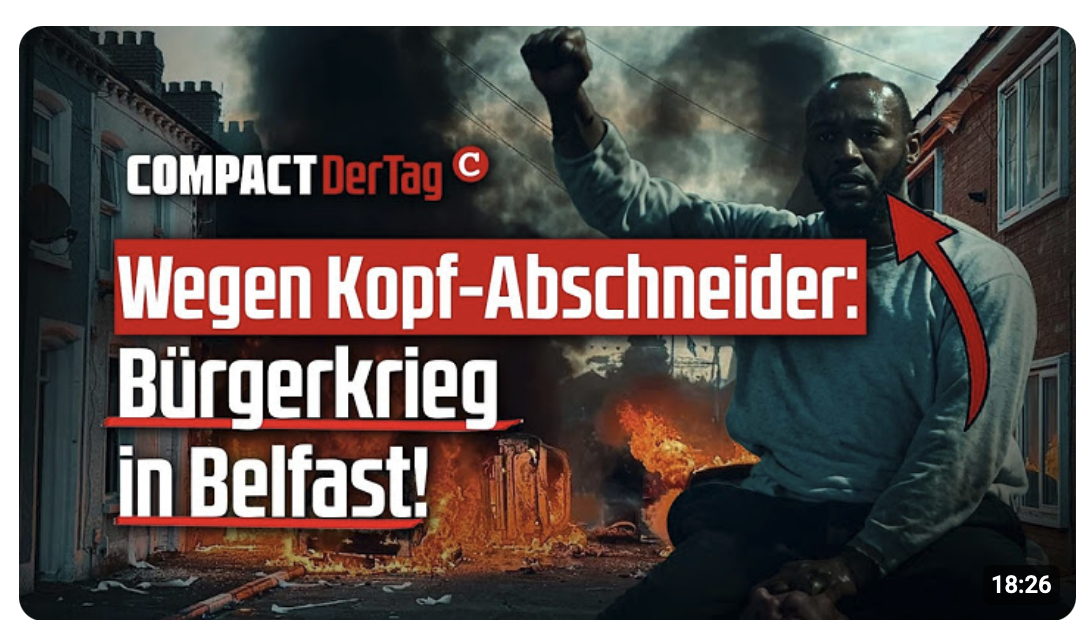 Wegen Kopf-Abschneider: Bürgerkrieg in Belfast!