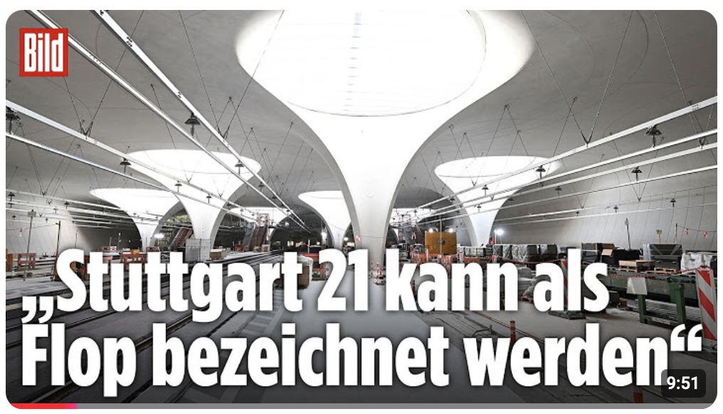 BAHN-FLOP: Stuttgart 21 soll jetzt erst Ende 2031 fertig werden – Pro Bahn enttäuscht