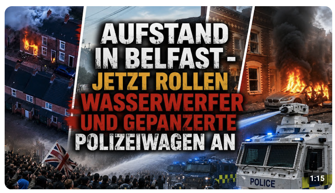 Aufstand in Belfast – Jetzt rollen Wasserwerfer und gepanzerte Polizeiwagen an