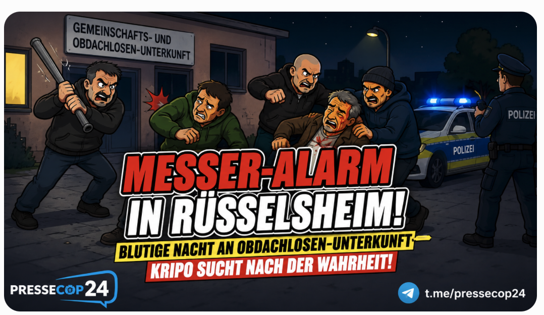 MESSER-ALARM IN RÜSSELSHEIM! BLUTIGE NACHT AN OBDACHLOSEN-UNTERKUNFT – KRIPO SUCHT NACH DER WAHRHEIT!
