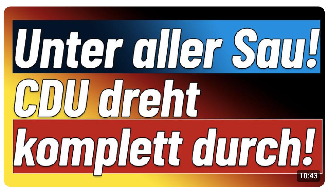 Wahnsinnig vor Angst! CDU bereitet Sturm auf Alternativen Bundesparteitag vor!
