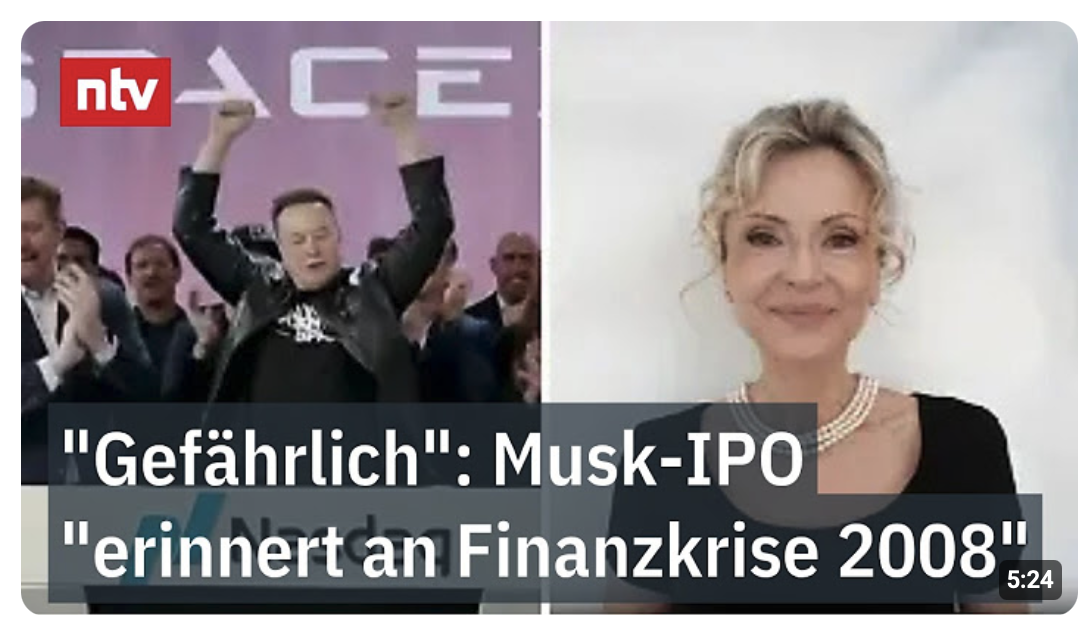 Finstere Anzeichen sieht Navidi im Mega-Börsengang von SpaceX: „Musk kann Wahrheit kaufen“ 