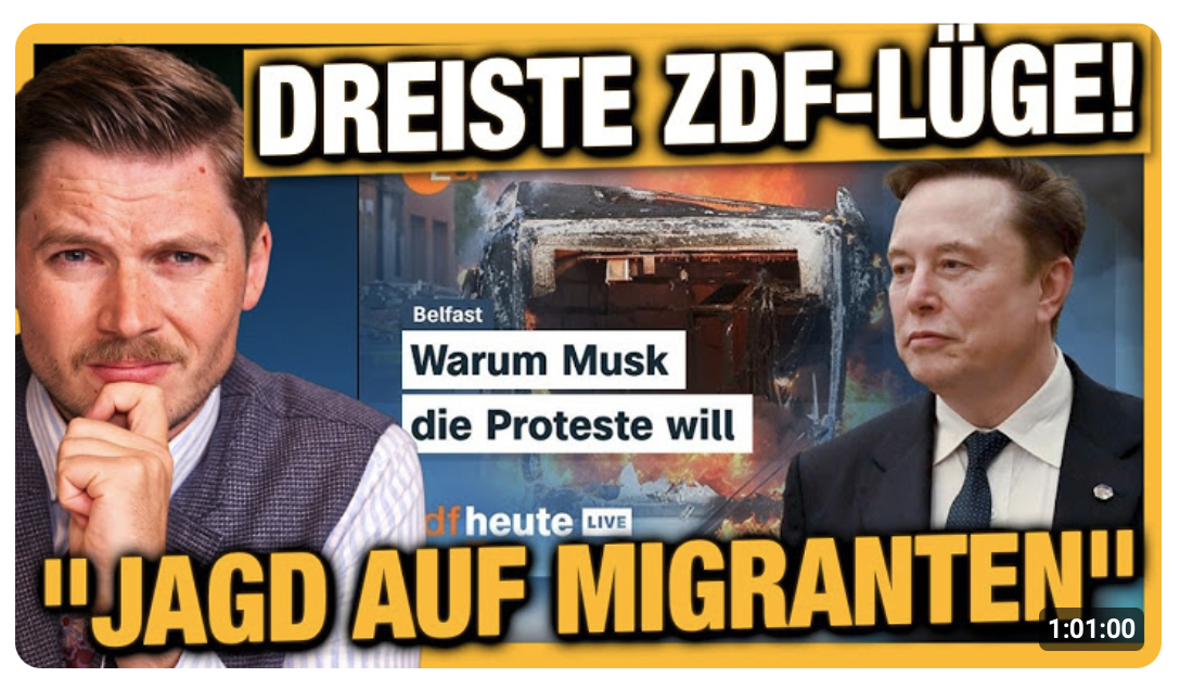 „Jagd auf Migranten“ – ZDF verbreitet dreiste Lüge über Elon Musk! Desinformation im ÖRR