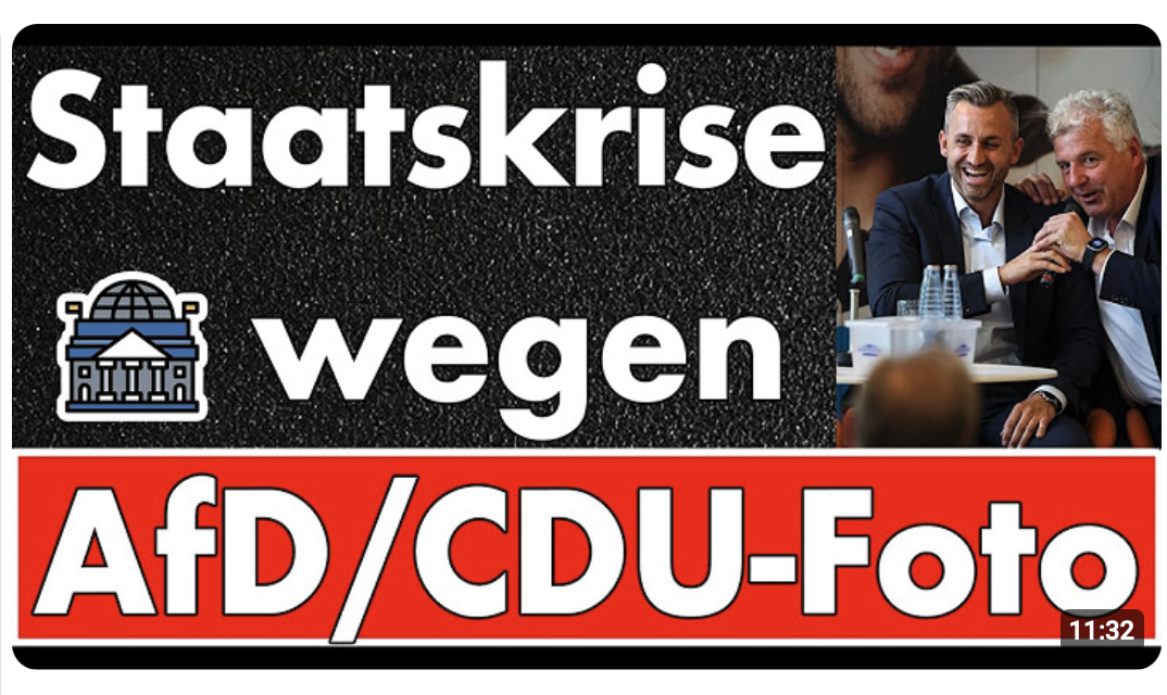 ‚Kuschelfoto‘ mit AfD-Spitzenkandidat Siegmund führt CDU an den Rand der Staatskrise! Reagiert Merz?