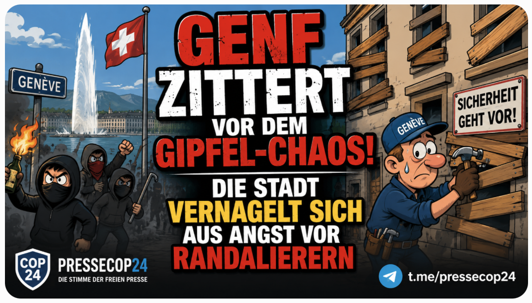 GENF ZITTERT VOR DEM GIPFEL-CHAOS! DIE STADT VERNAGELT SICH AUS ANGST VOR RANDALIERERN