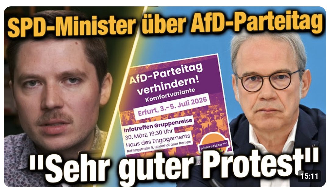 SPD-Minister wirbt für Proteste gegen AfD-Parteitag! Darf er das?