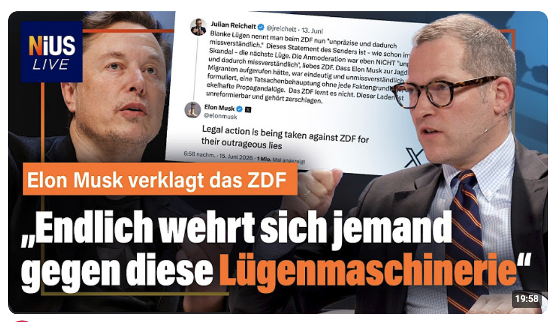 ZDF-Lüge über Elon Musk: Jetzt kommt die Klage des reichsten Mannes der Welt |