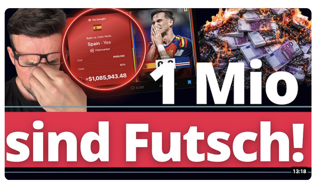 Spanien-Spiel: Eine Million Euro weg! Wette verloren!
