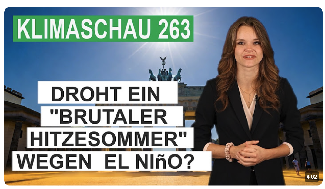 Drohen „brutale Hitze-Sommer“ wegen El Niño? Klimaschau 263