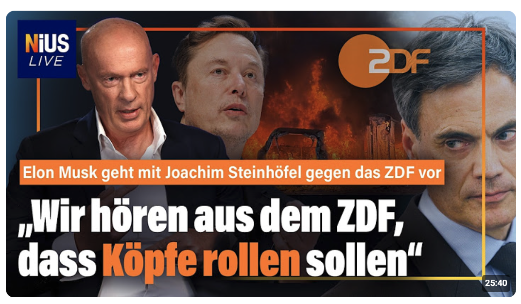 Elon Musk gegen das ZDF: Anwalt Joachim Steinhöfel live über die ZDF-Lüge 