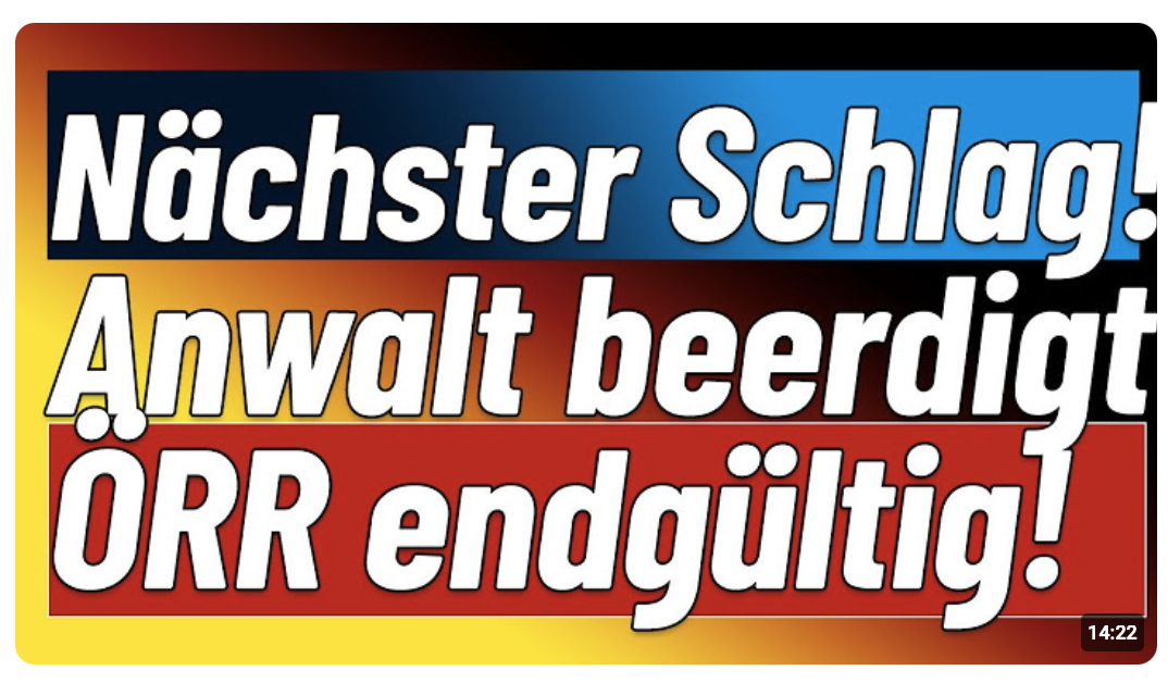Radikal! ÖRR verliert alles! +++ Neu! §188 wird faktisch abgeschafft! +++ Geheim! NGOs Treffen in Po