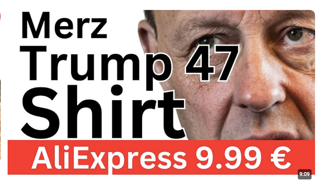 Merz Fake-Trikot Trump ! Video 