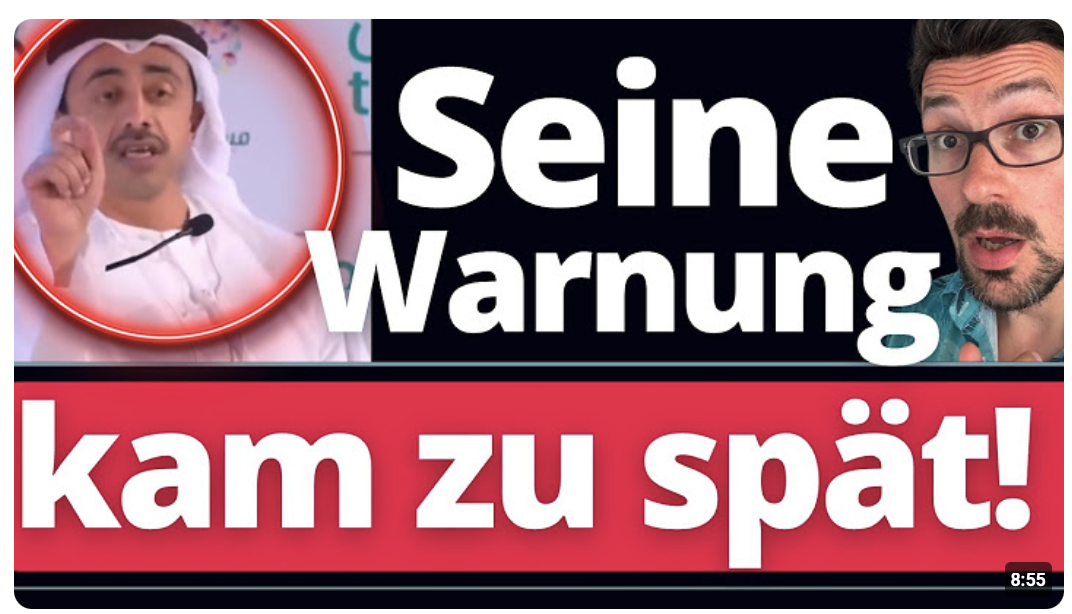Außenminister der Emirate versuchte ganz Europa zu warnen! Niemand hörte auf ihn!