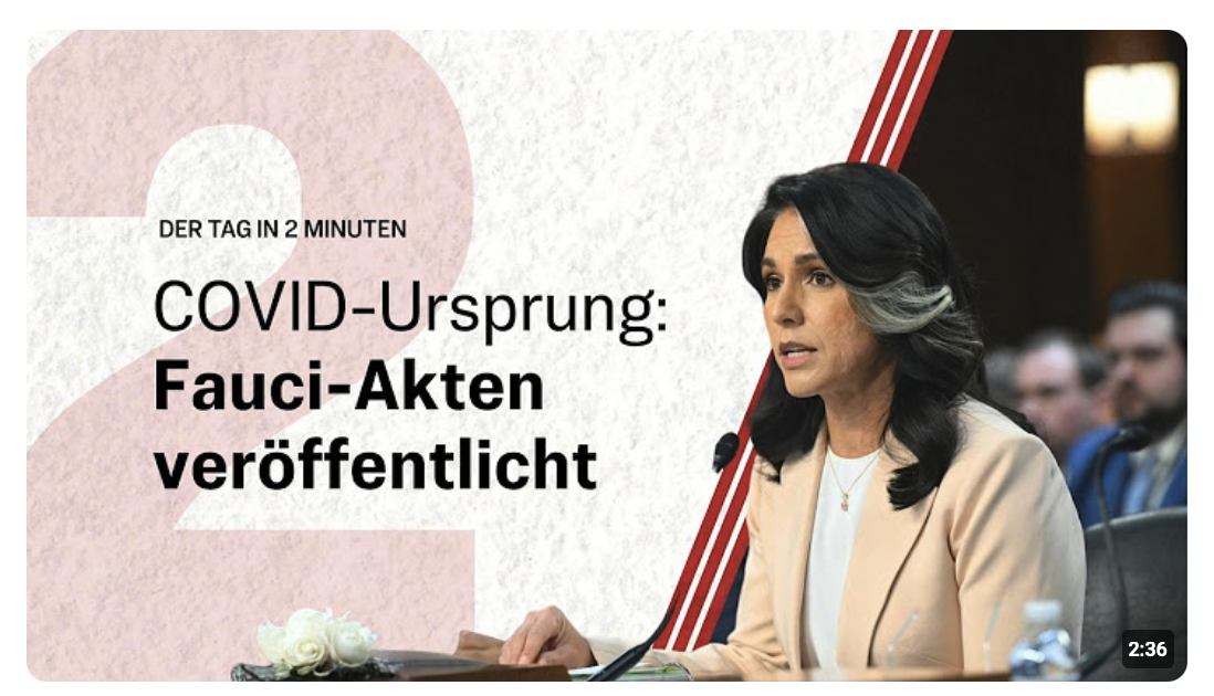 Neue Dokumente sorgen für Debatte um COVID-Ursprung | Der Tag in 2 Minuten