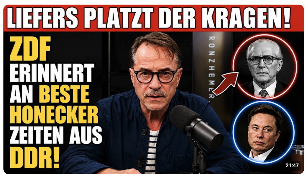 ZDF am ENDE: Erinnert mich an die DDR!“ JAN JOSEF LIEFERS platzt Kragen wegen MUSK Lügen Märchen!