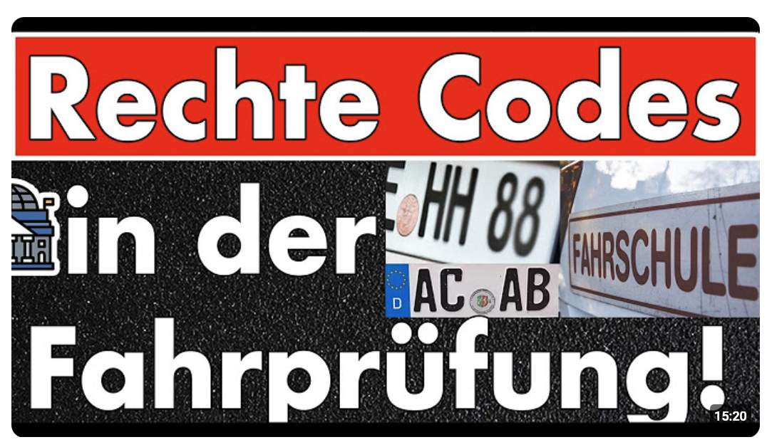 3 ‚Rechte‘ in der Fahrprüfung – und plötzlich geht’s um AH, 88, K-KK & ACAB