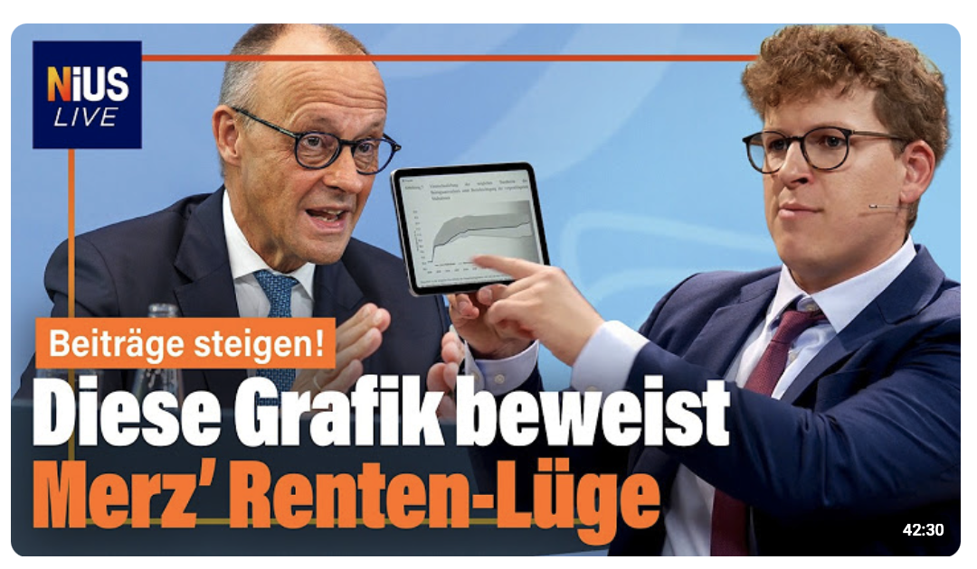 Renten-Reform: Merz verspricht Senkung – Beiträge steigen trotzdem |NIUS Live