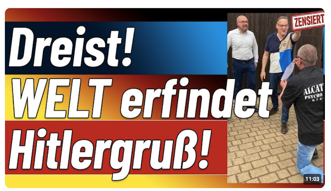 Wow! WELT Autoren manipulieren 6 Jahre altes Foto um Alternative zu schaden!