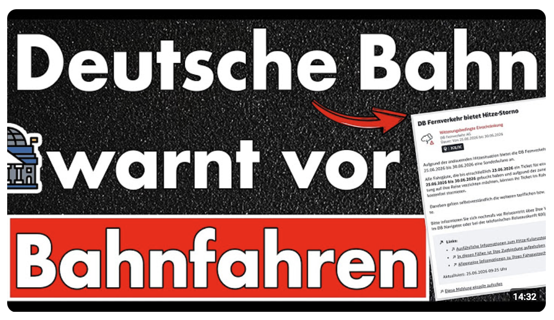 Neues aus Absurdistan: Deutsche Bahn warnt vor sich selbst! Warnt die CDU bald auch vor Merz?