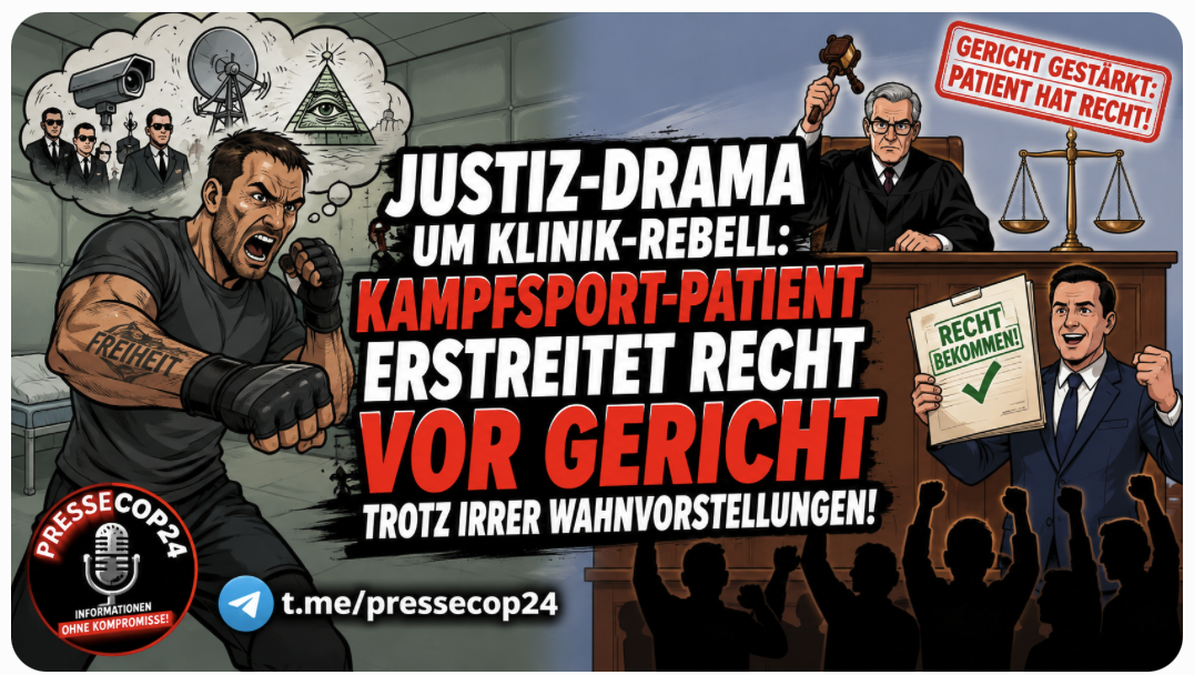 JUSTIZ-DRAMA UM KLINIK-REBELL: Kampfsport-Patient erstreitet Recht vor Gericht trotz irrer Wahnvorstellungen!